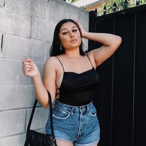 🖤ASOS Black Satin Body Suit🖤